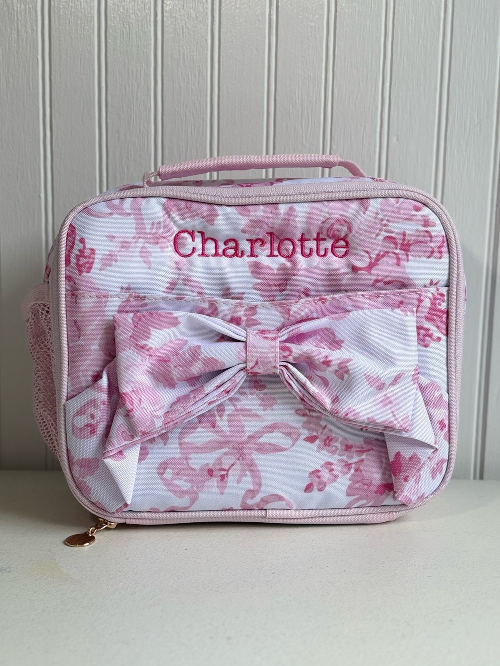 NEW Pottery Barn Kids Mackenzie Lunch Box Love Shack Fancy Pink Bow CHARLOTTE